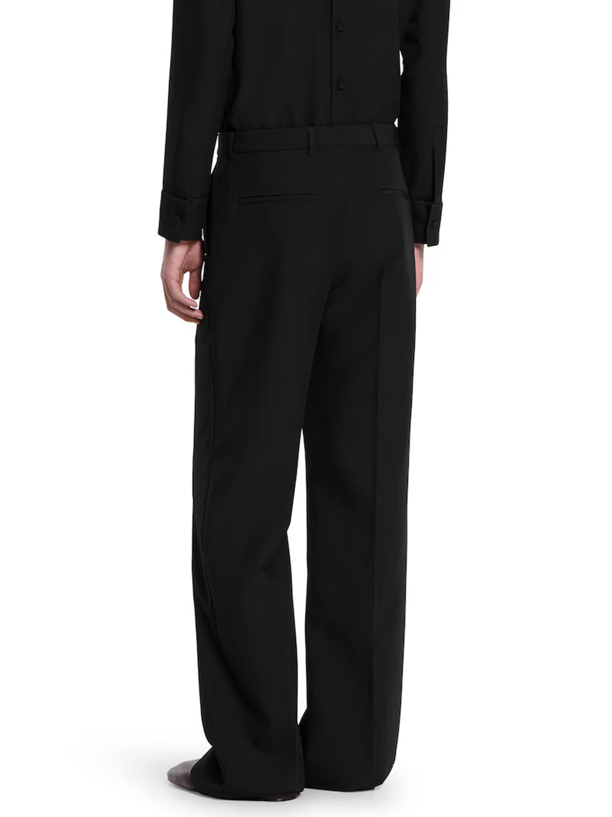 Silk twill trousers