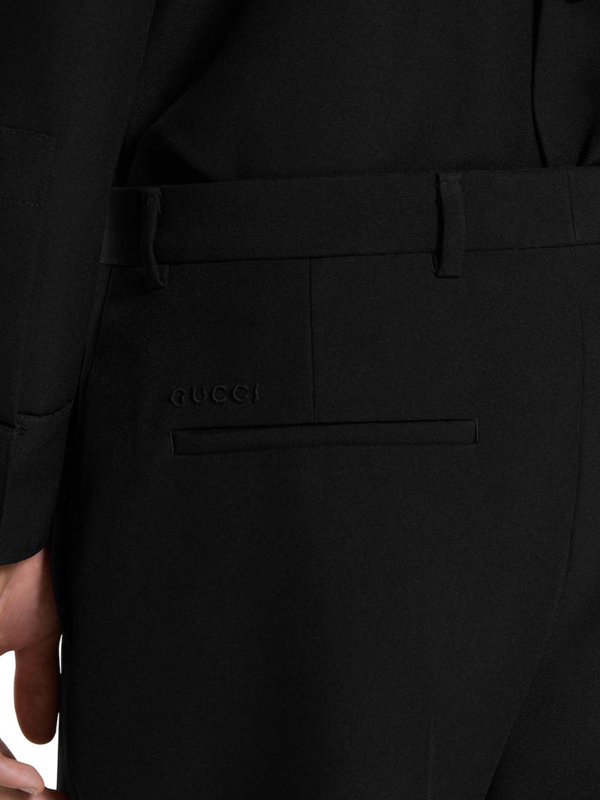 Silk twill trousers