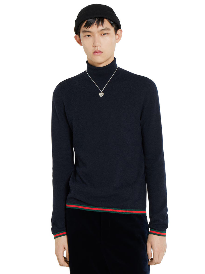Turtleneck sweater in soft fine cashmere