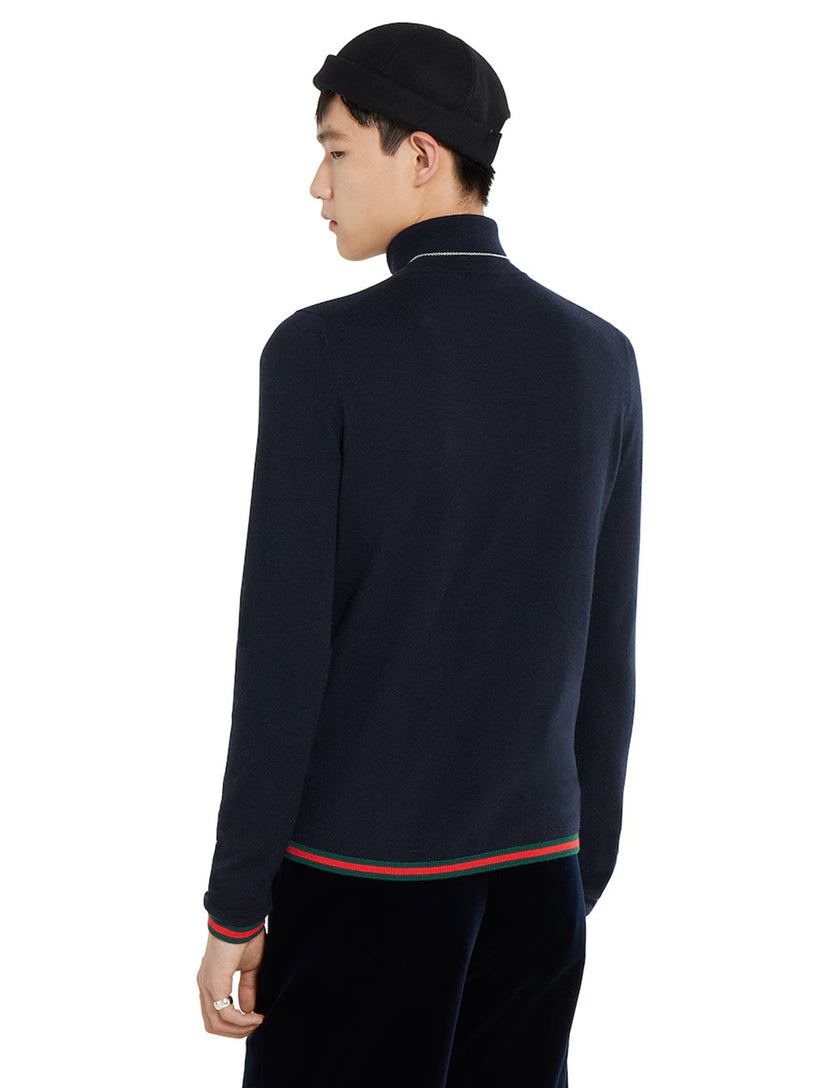 Turtleneck sweater in soft fine cashmere