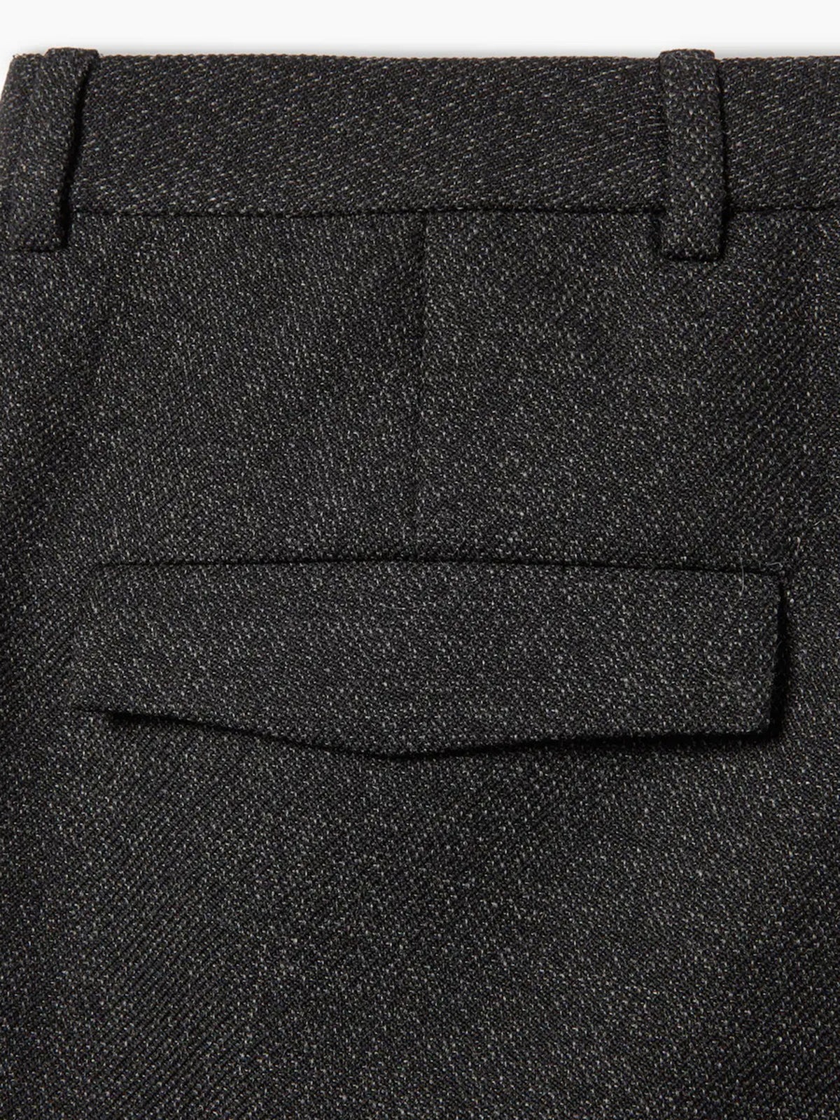 Trousers in mouliné wool fabric