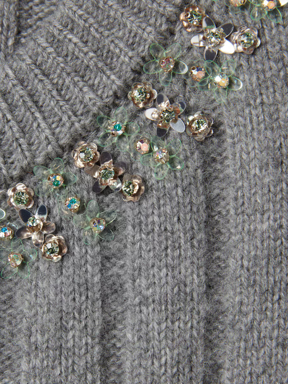 Rib soft wool and cashmere top