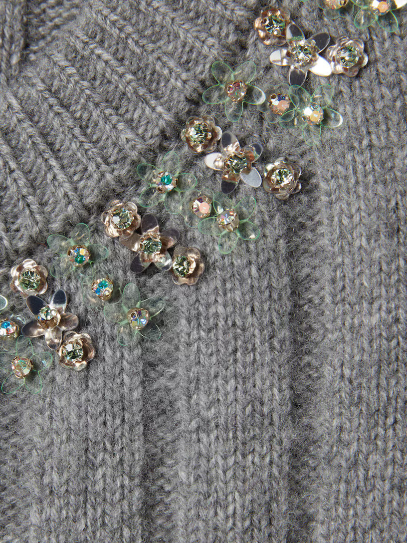 Rib soft wool and cashmere top