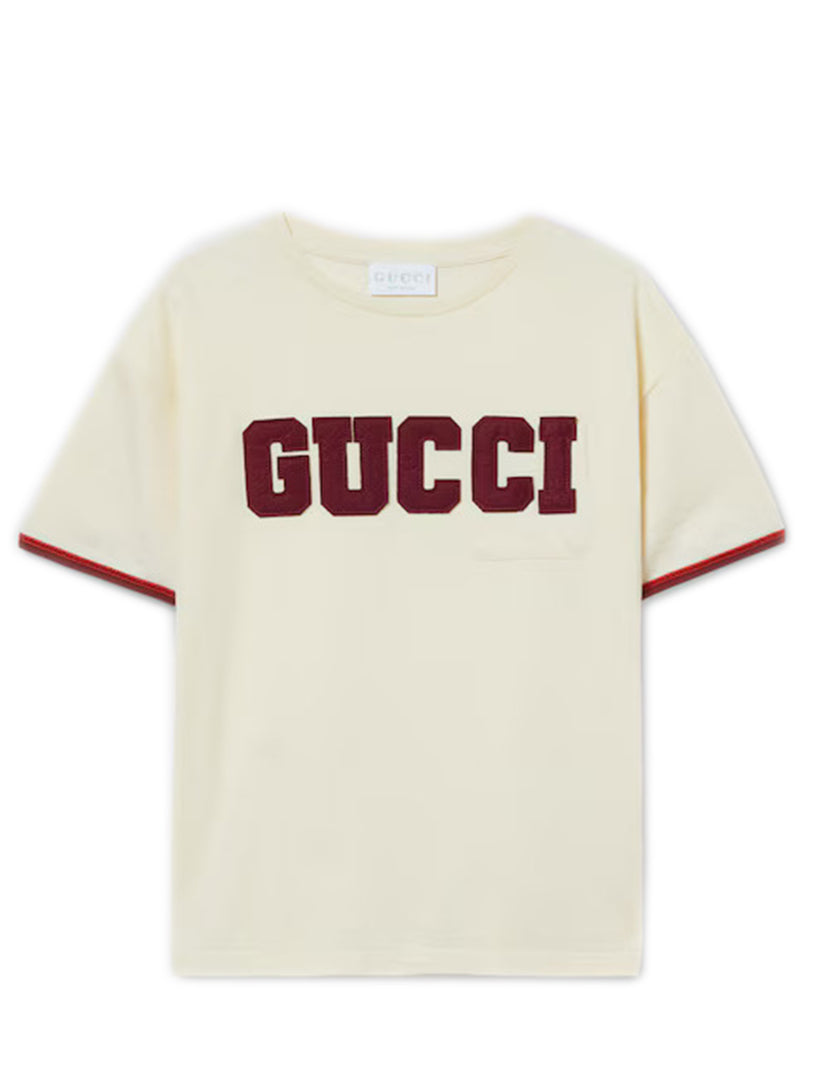 Cotton T-shirt with patch