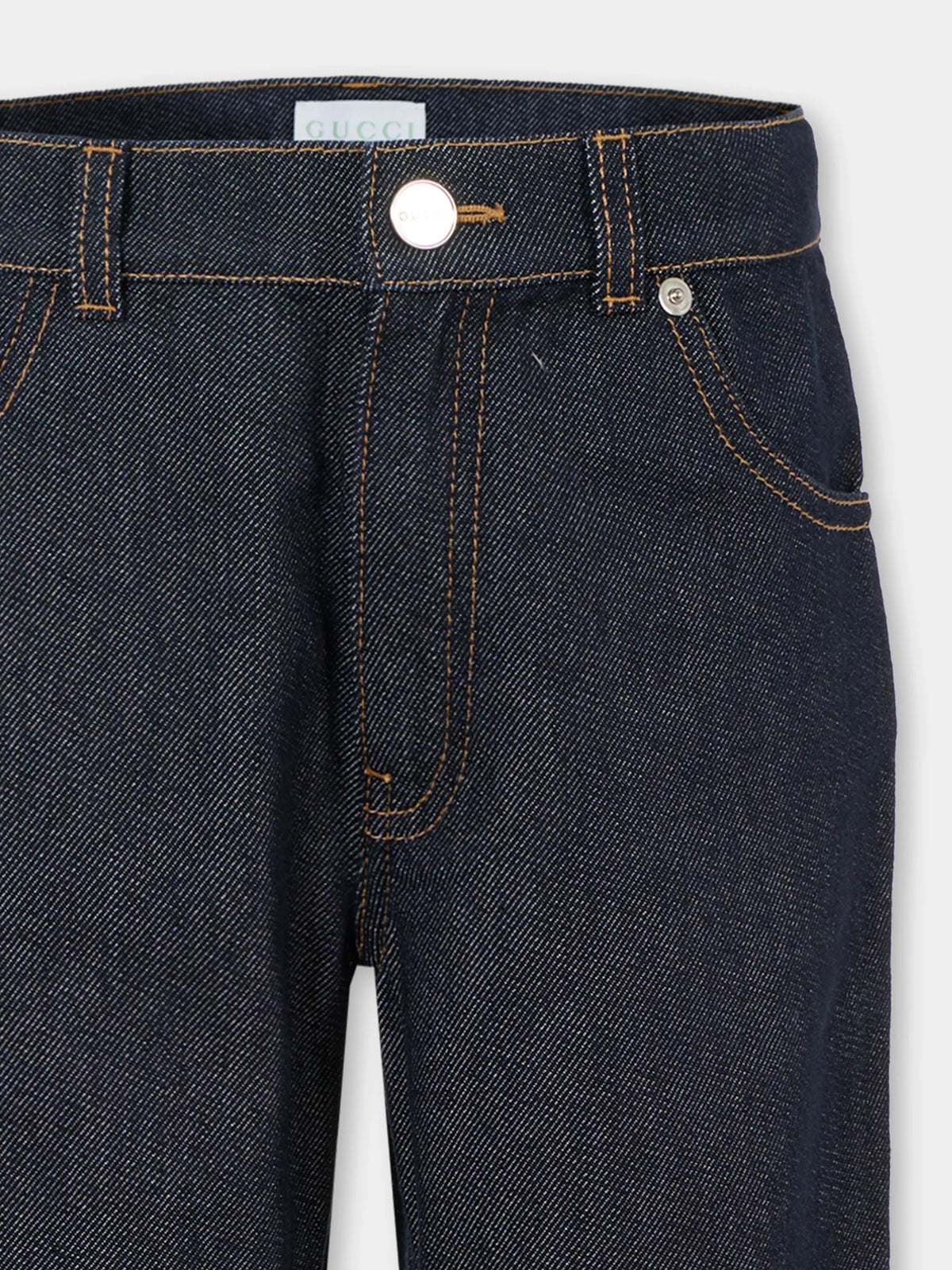 Denim trousers with Web