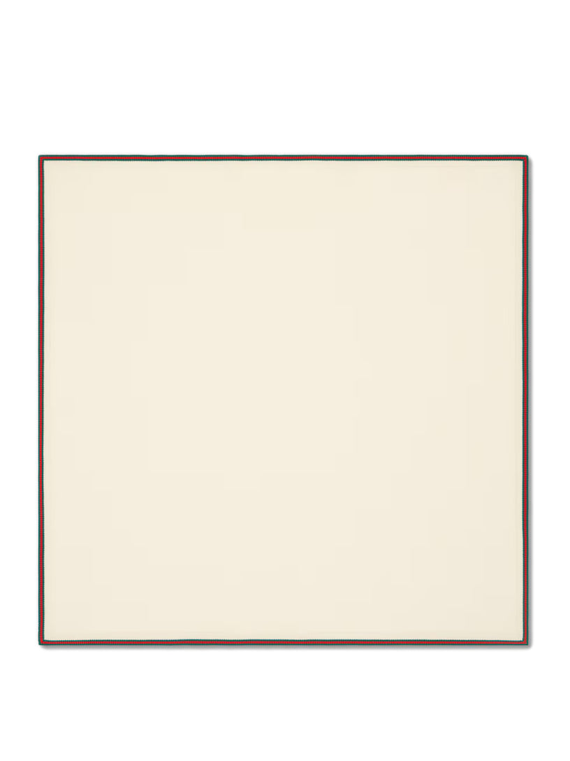 Wool baby blanket with Web ribbon