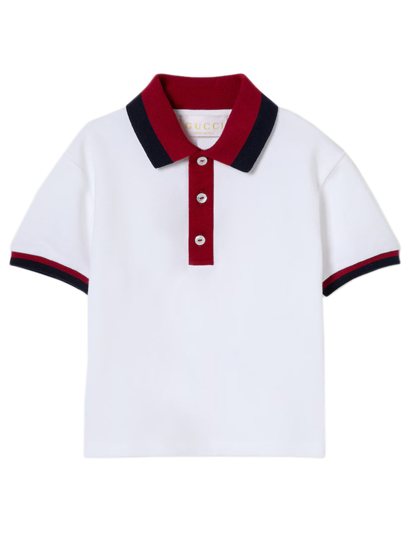 Baby cotton polo shirt with Web