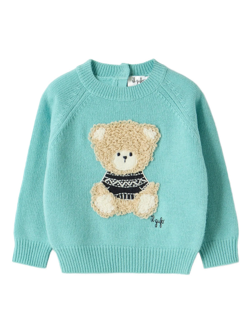Sweater with a teddy bear design