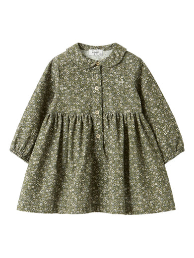 Floral corduroy dress