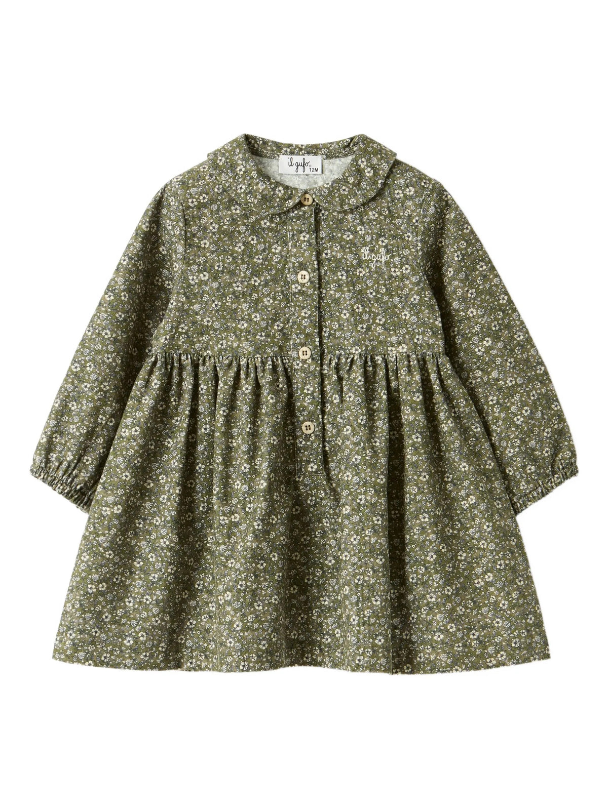 Floral corduroy dress