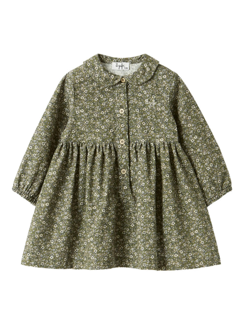 Floral corduroy dress
