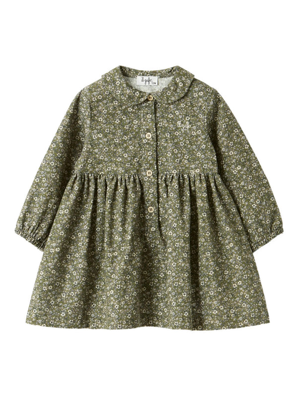 Floral corduroy dress