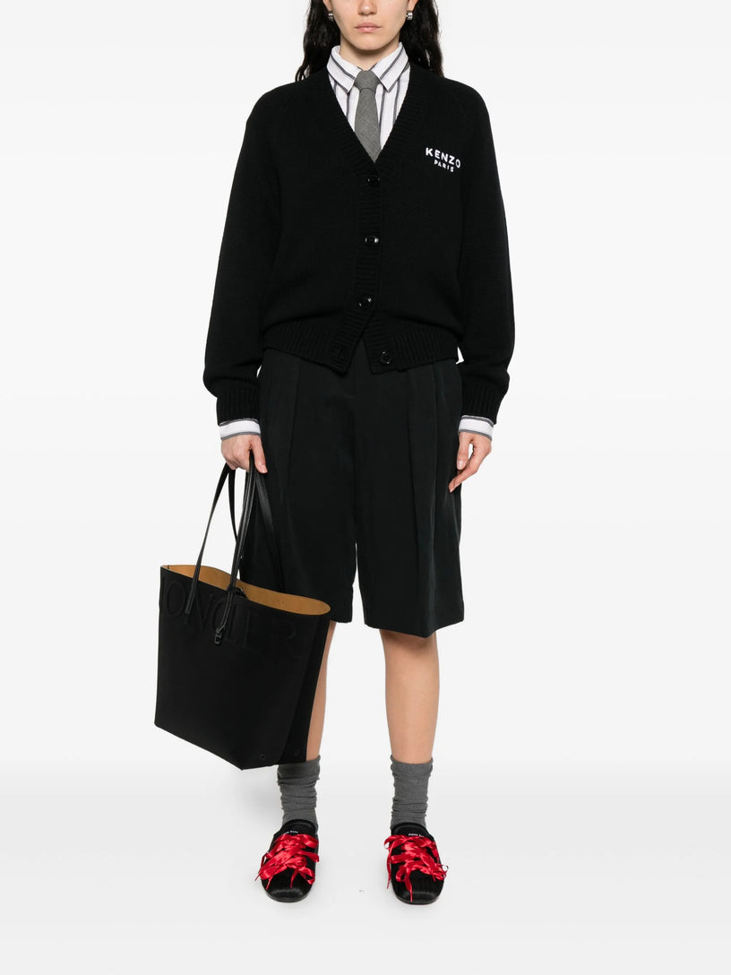 'Boke Flower' Cotton and Wool Cardigan