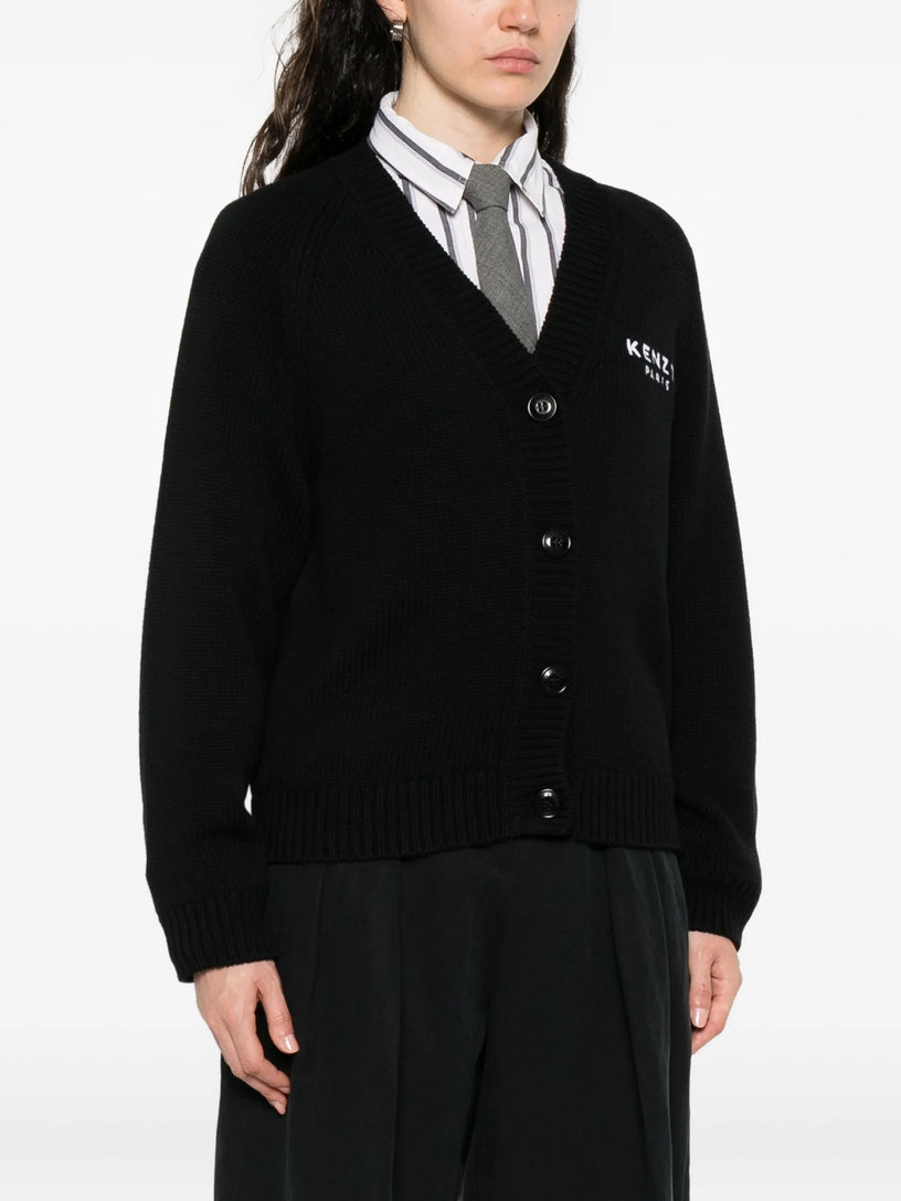 'Boke Flower' Cotton and Wool Cardigan