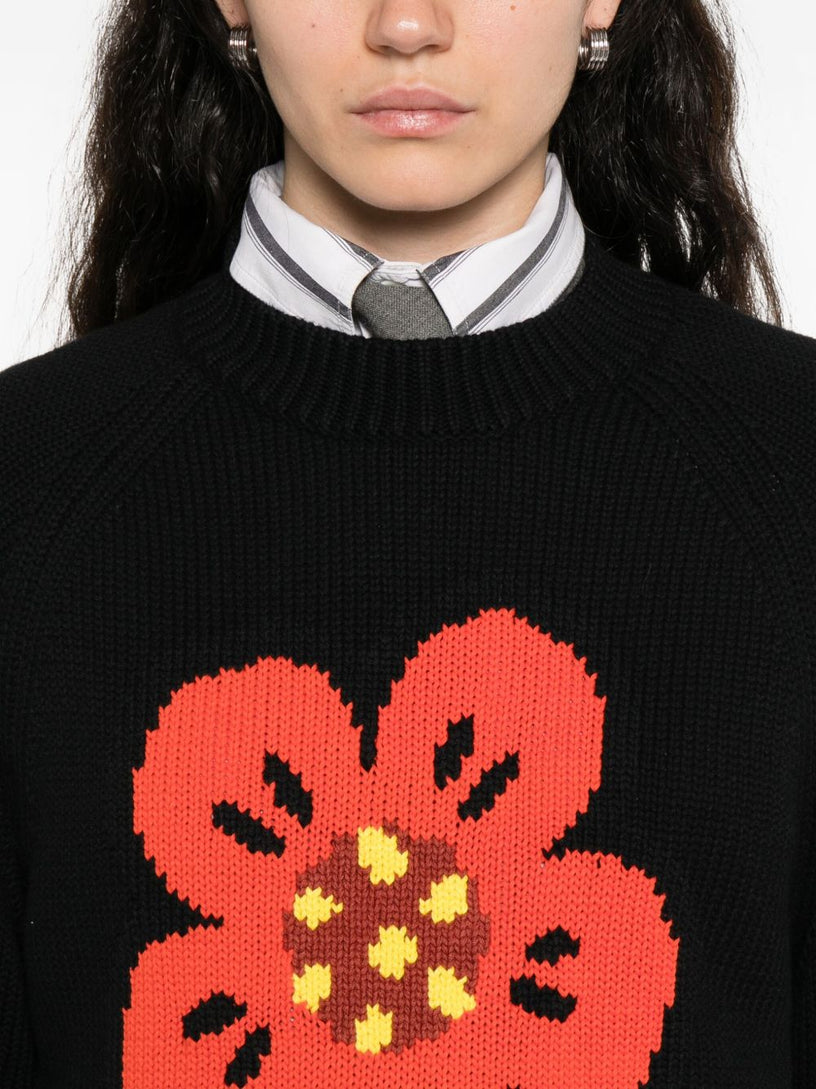 Cotton and wool sweater 'Boke Flower'