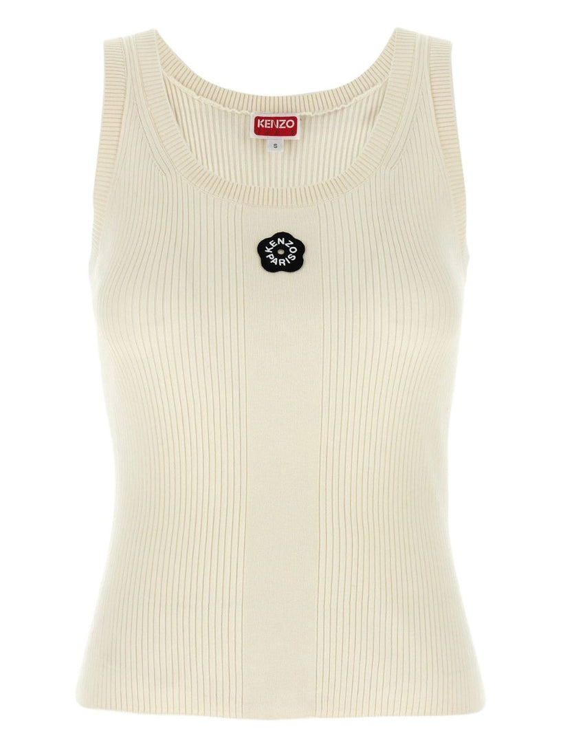 'Boke Flower 2.0' embroidered rib tank top