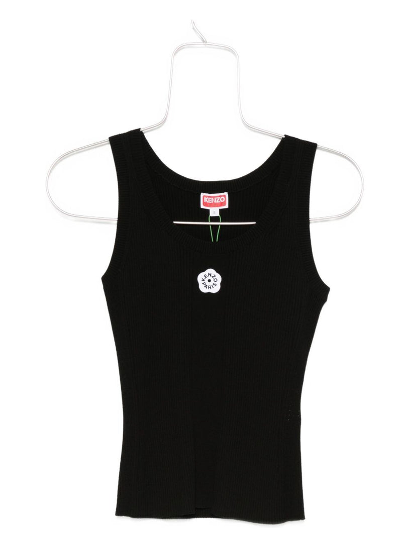 'Boke Flower 2.0' embroidered rib tank top