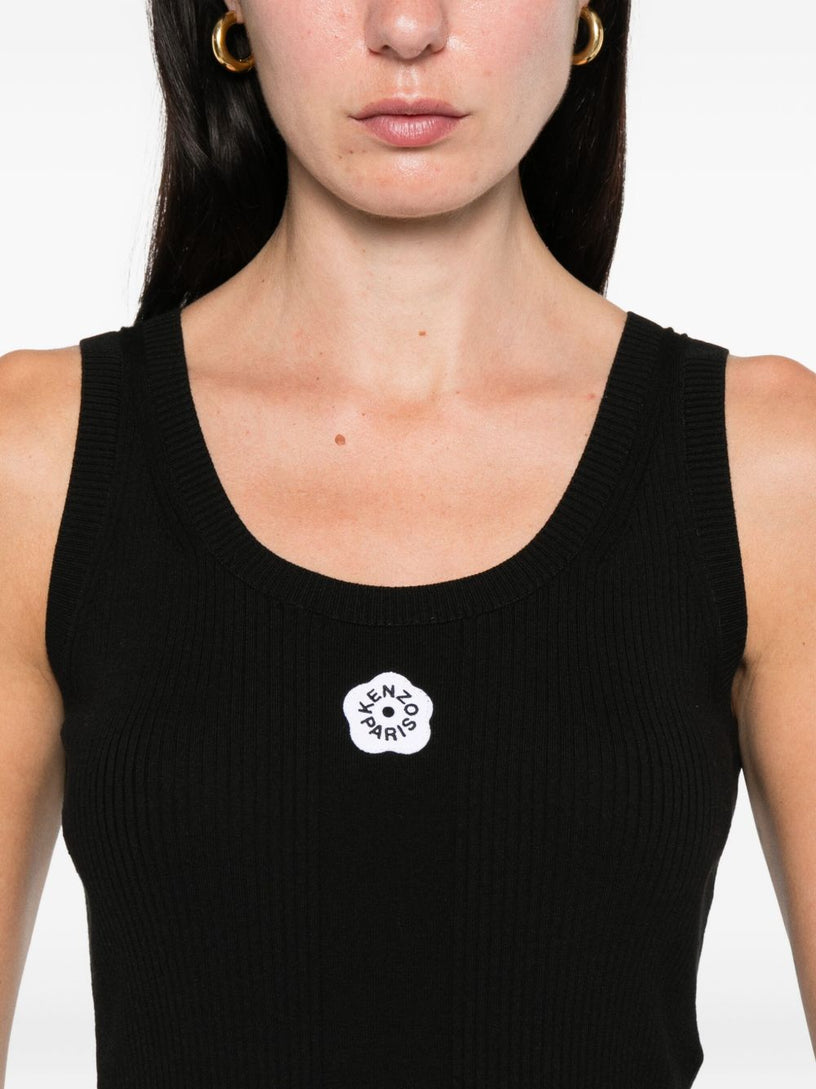 'Boke Flower 2.0' embroidered rib tank top