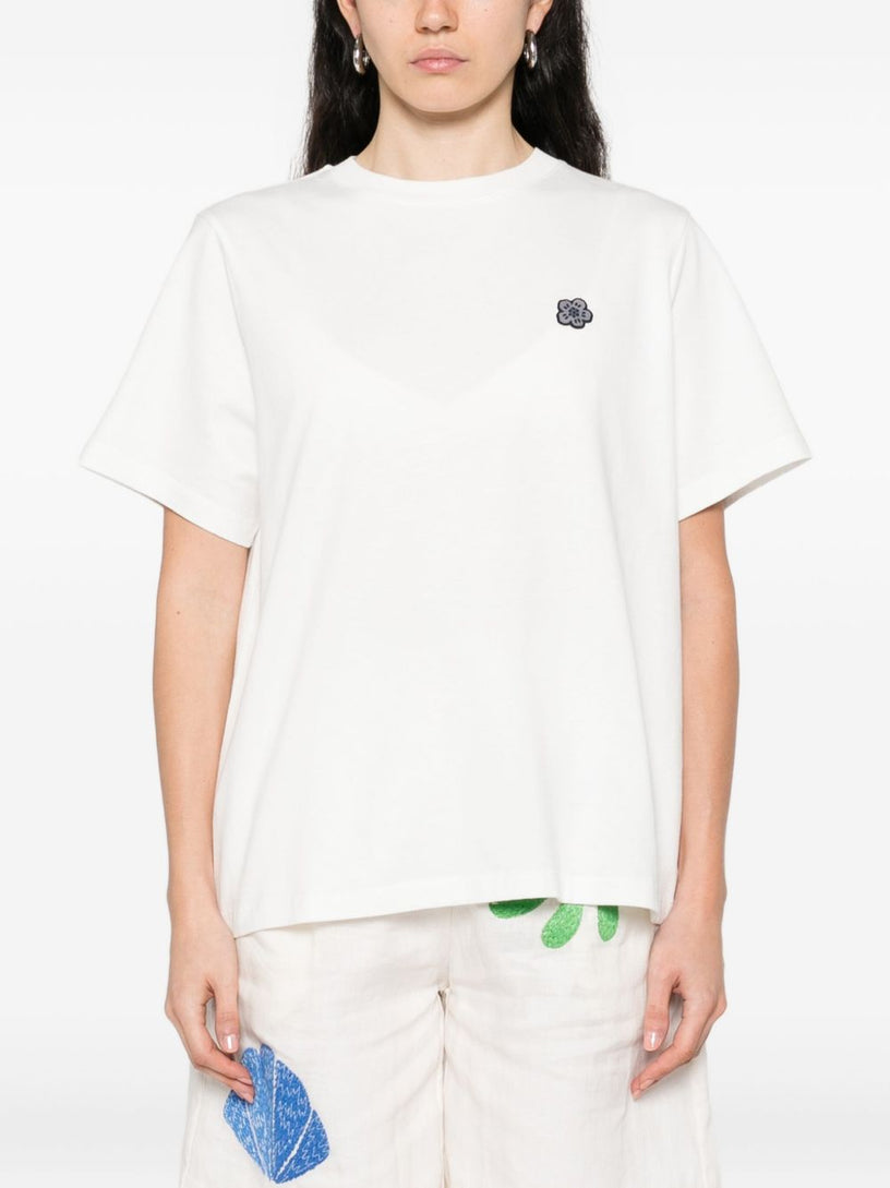 Relaxing t-shirt with 'Boke Flower' embroidery