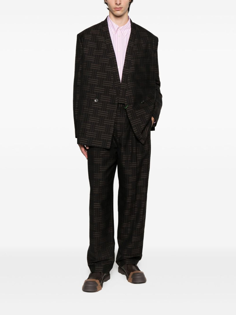 'Boke Flower' embroidered casual shirt