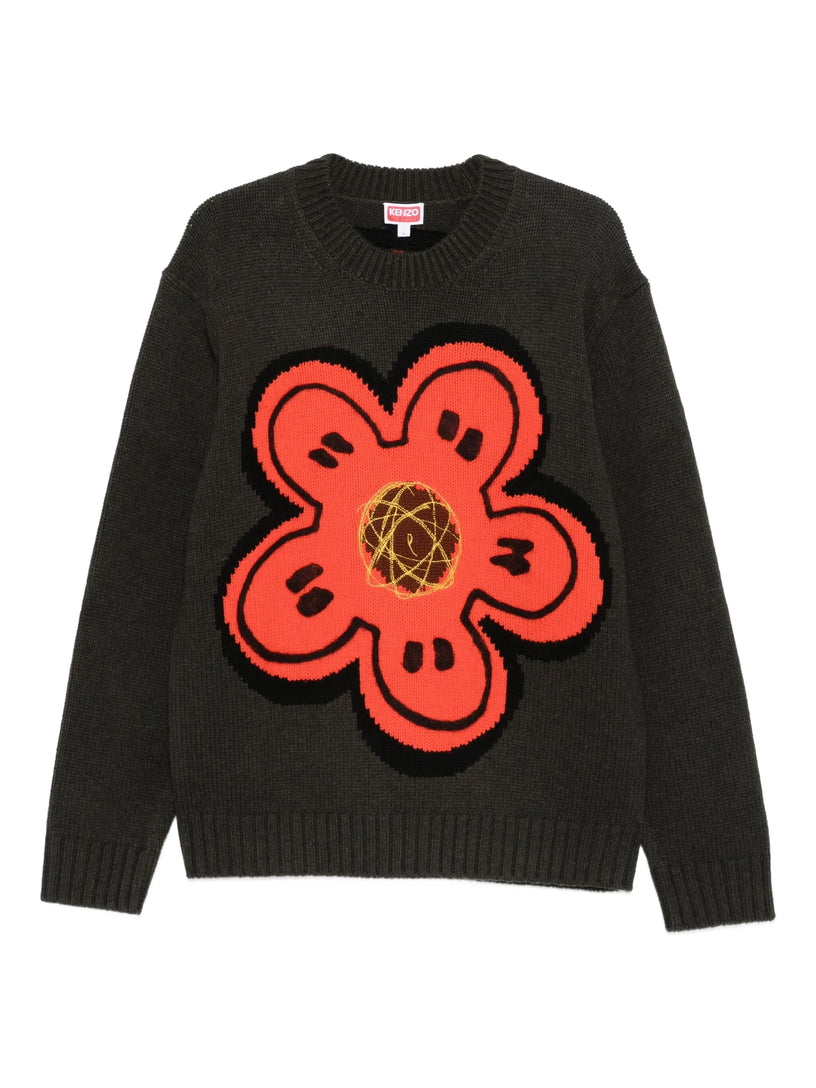 'Kenzo x Futura 2000' embroidered wool knit sweater