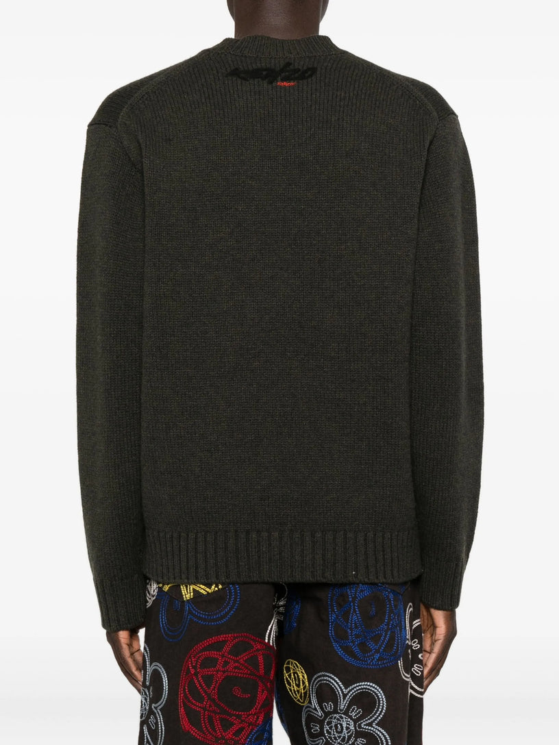 'Kenzo x Futura 2000' embroidered wool knit sweater