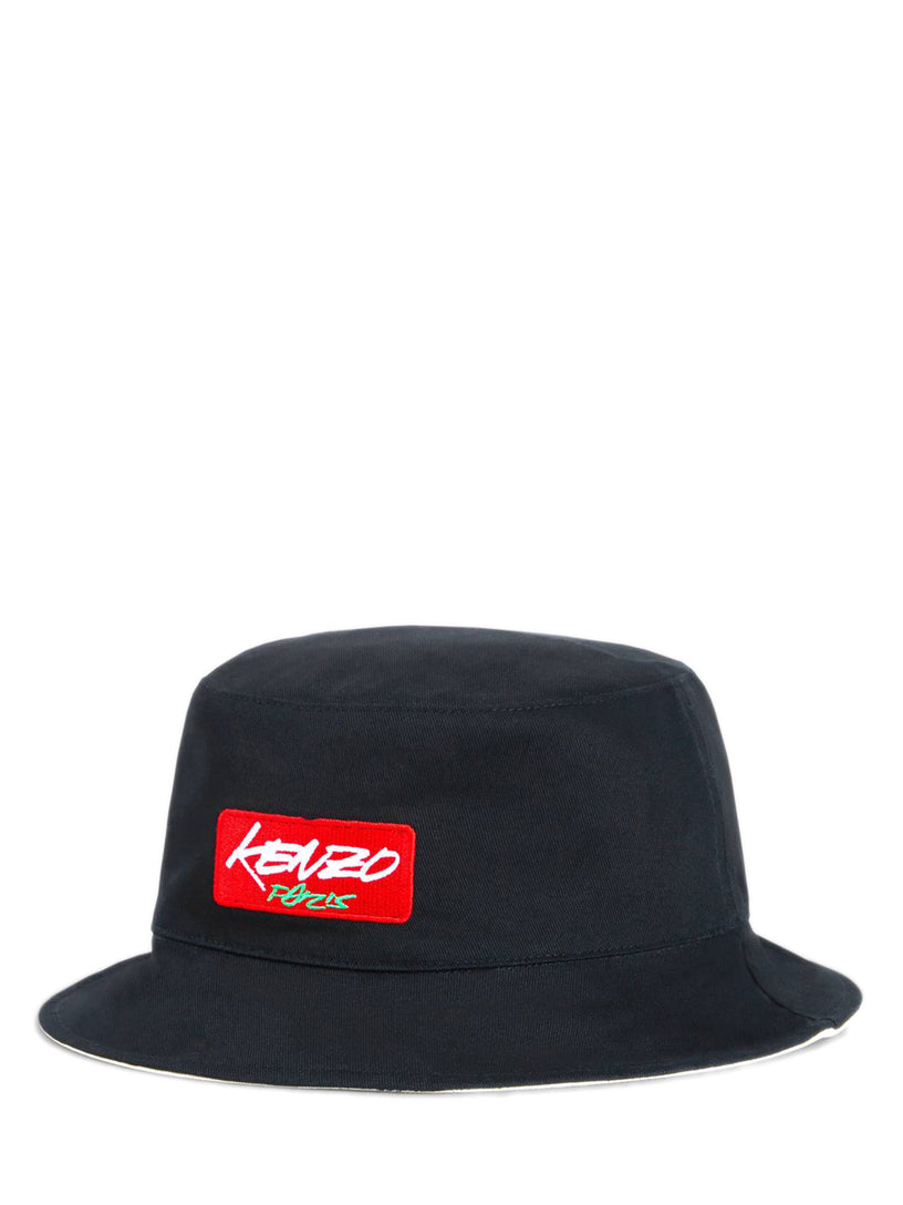 Reversible cotton bucket hat with 'Kenzo x Futura 2000' embroidery