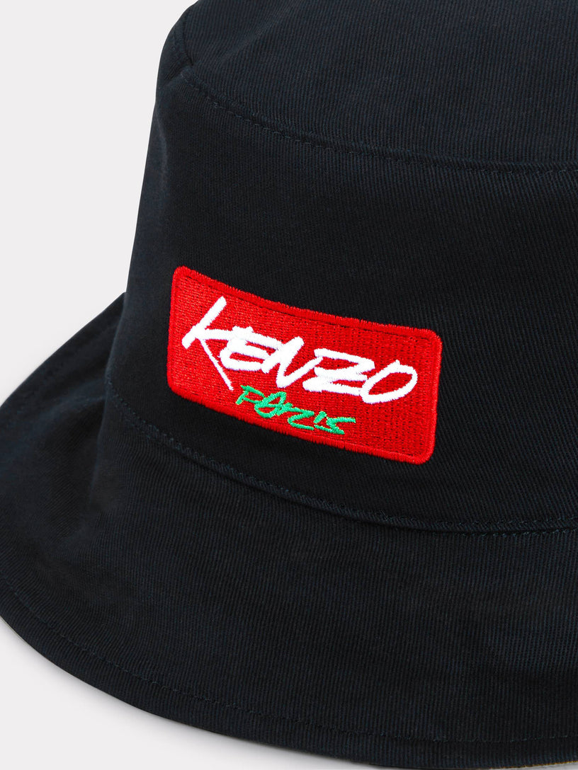 Reversible cotton bucket hat with 'Kenzo x Futura 2000' embroidery