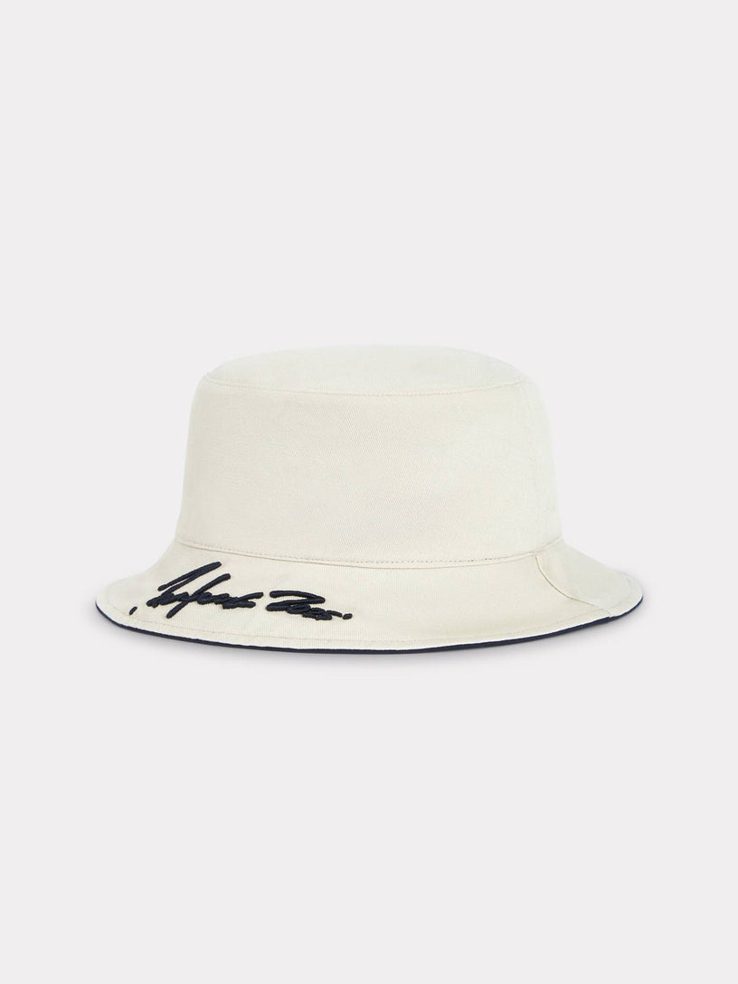 Reversible cotton bucket hat with 'Kenzo x Futura 2000' embroidery