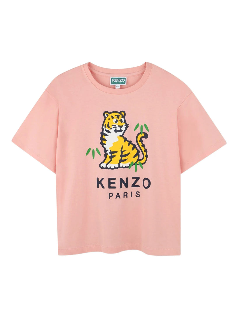 Tiger-print T-shirt