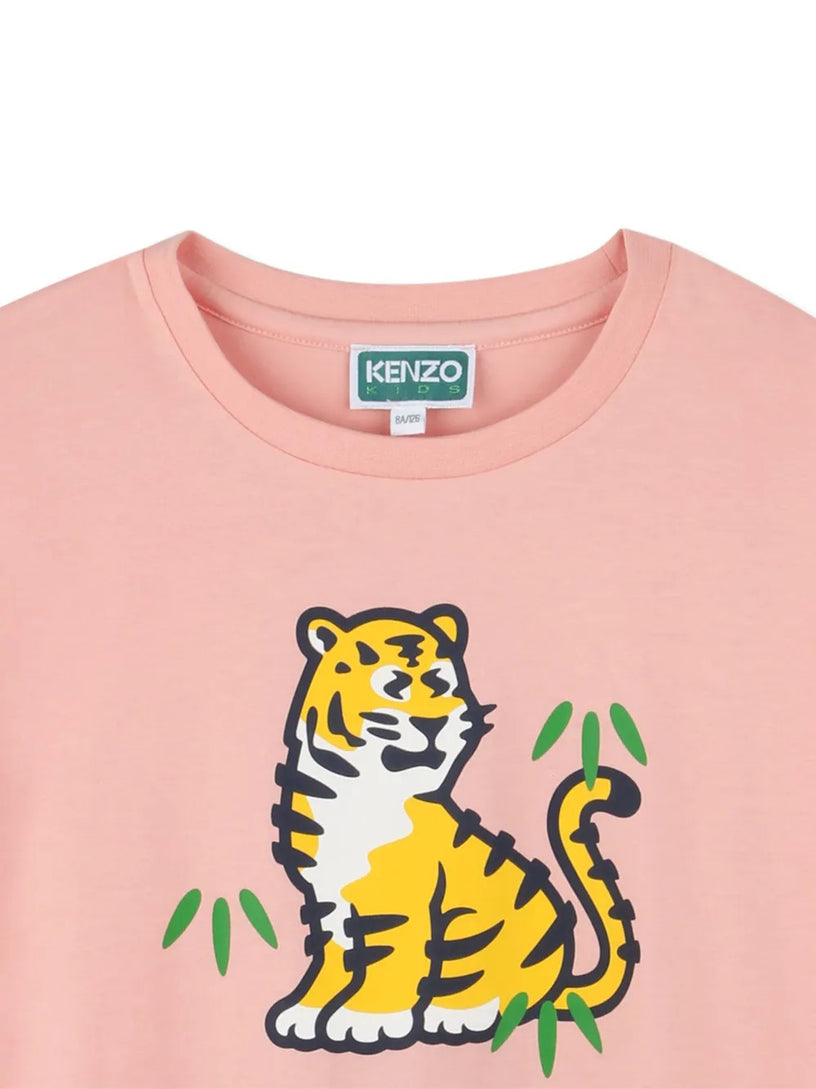 Tiger-print T-shirt