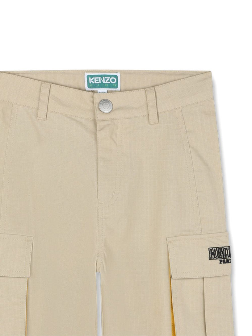 Logo-embroidered cargo trousers