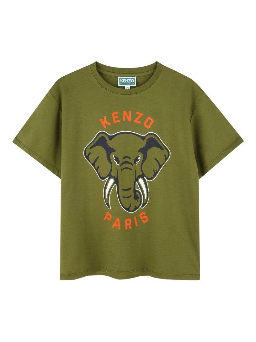 Elephant-graphic T-shirt