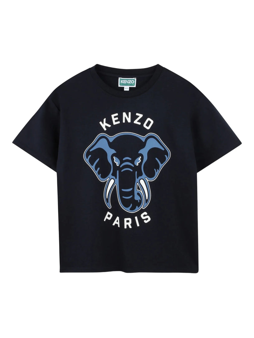Elephant-graphic T-shirt