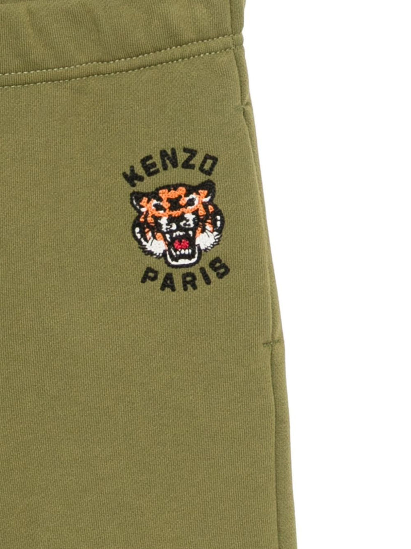 Tiger-embroidered track pants