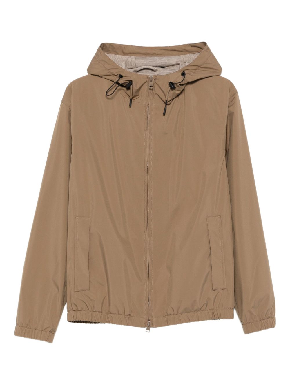 Jacket in water-repellent technical fabric