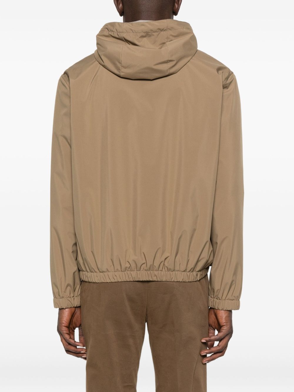 Jacket in water-repellent technical fabric