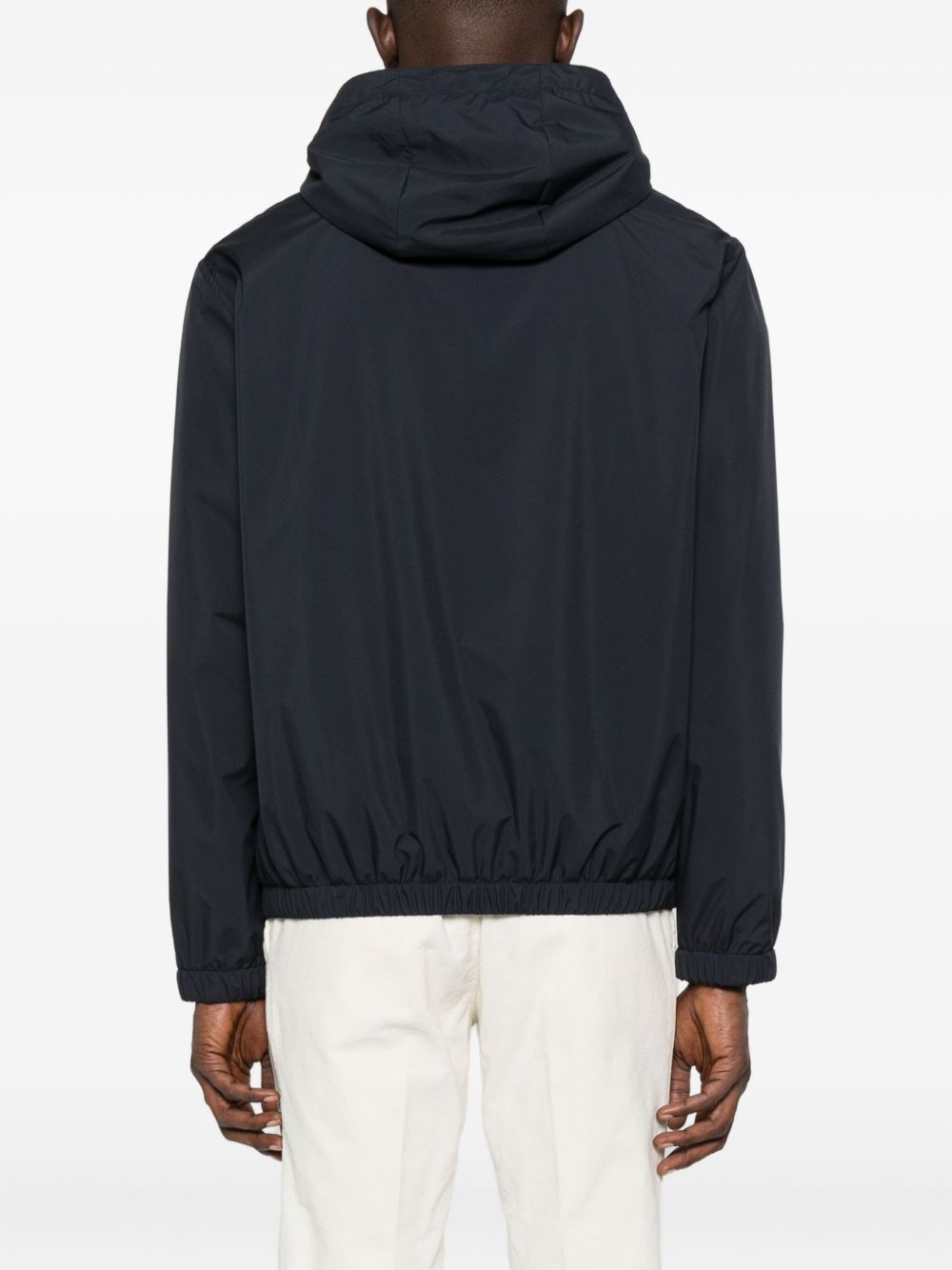 Jacket in water-repellent technical fabric