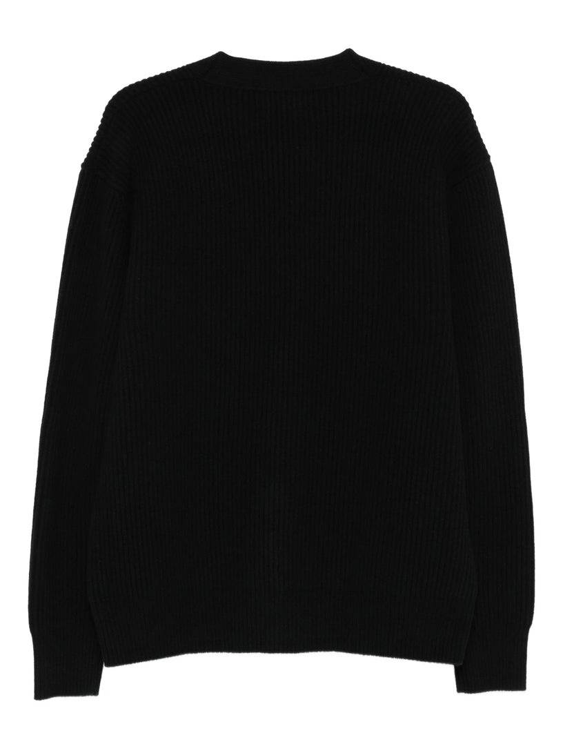 Ribbed wool cardigan