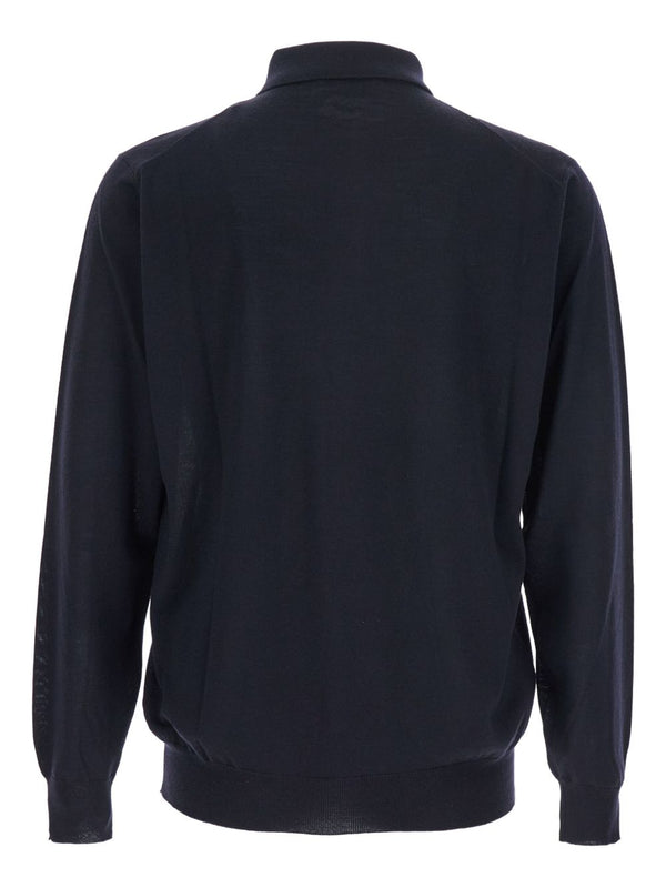 Wool polo shirt