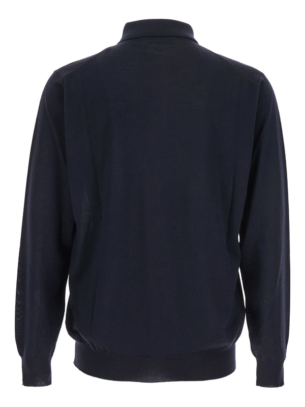 Wool polo shirt