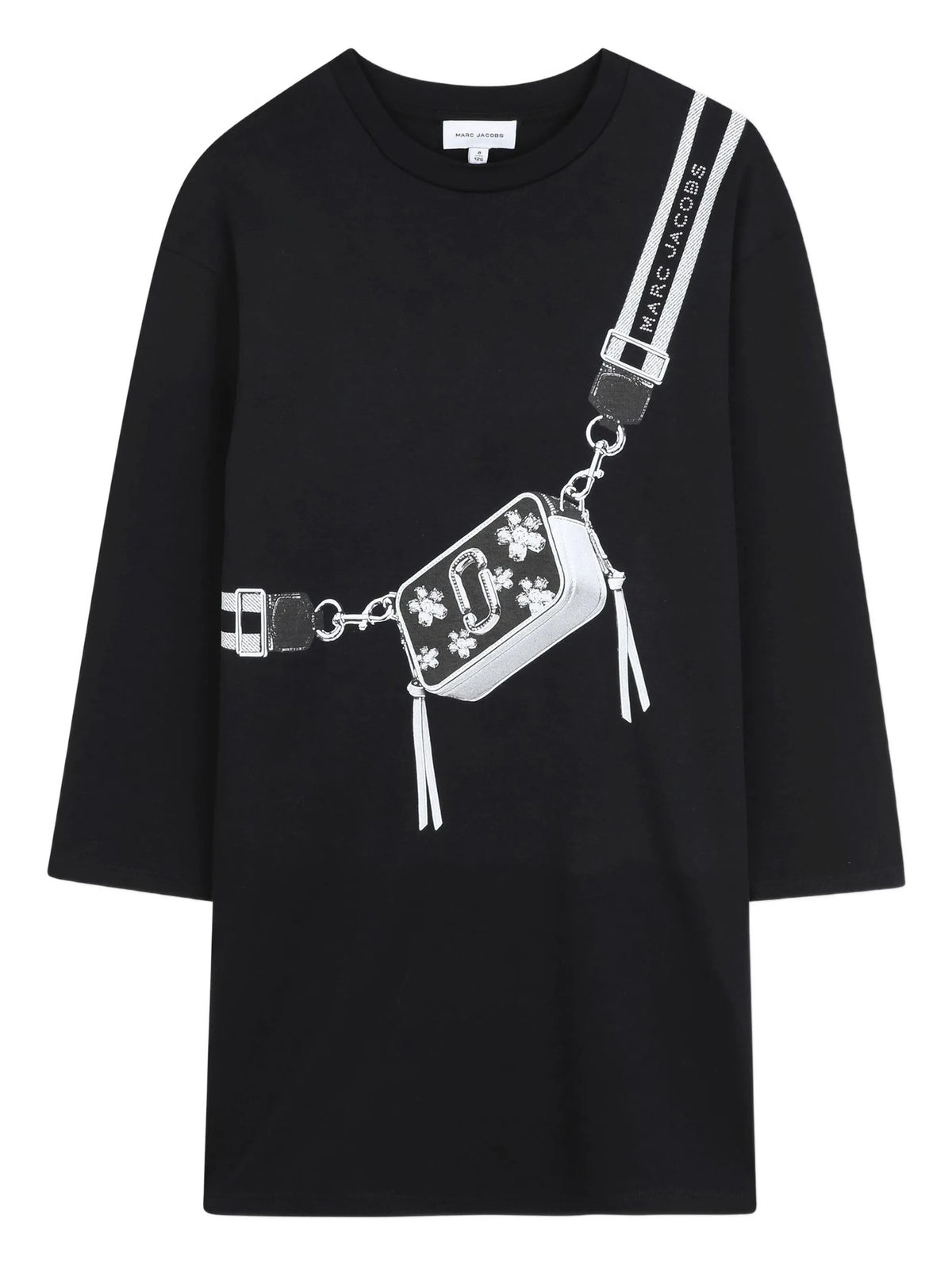 Snapshot bag-print mini dress