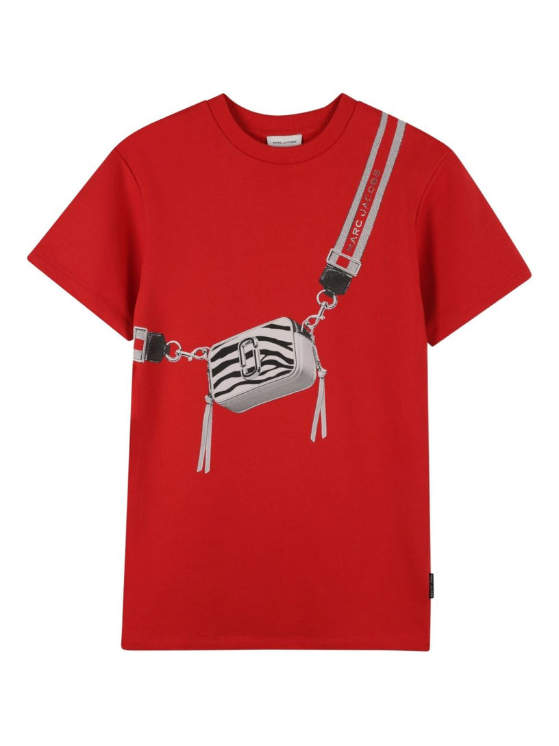 Snapshot bag-print mini dress