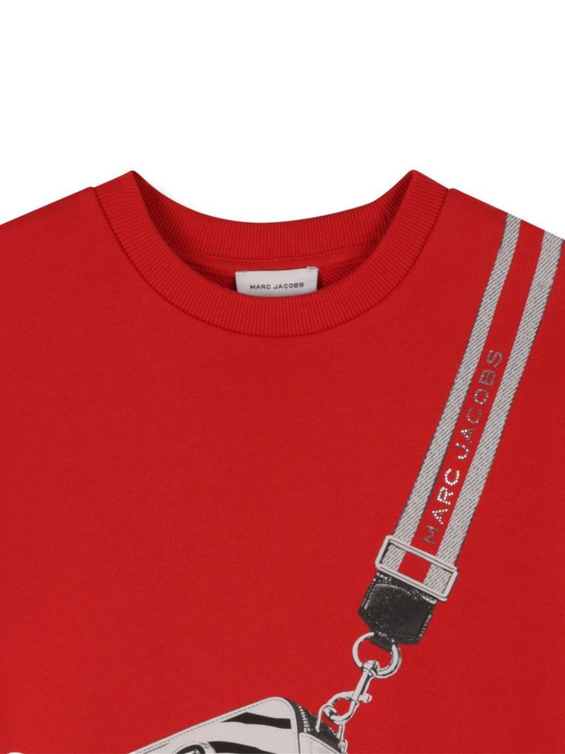 Snapshot bag-print mini dress