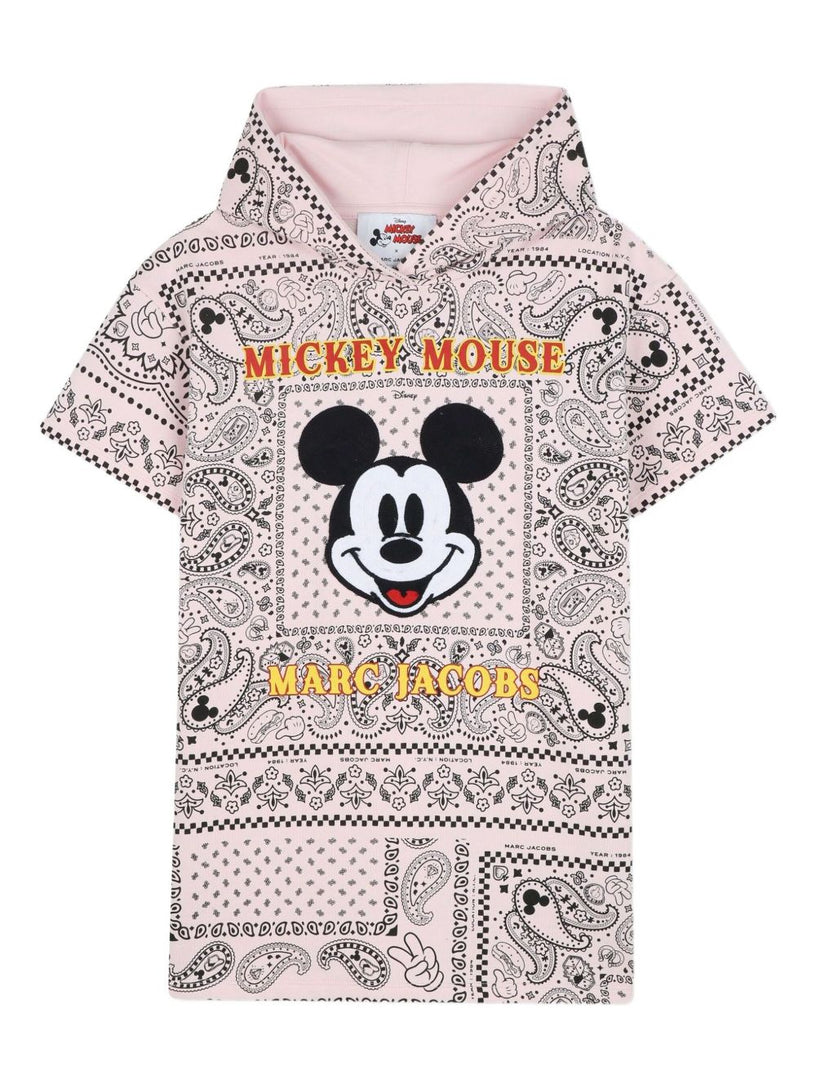 Paisley-print hooded dress