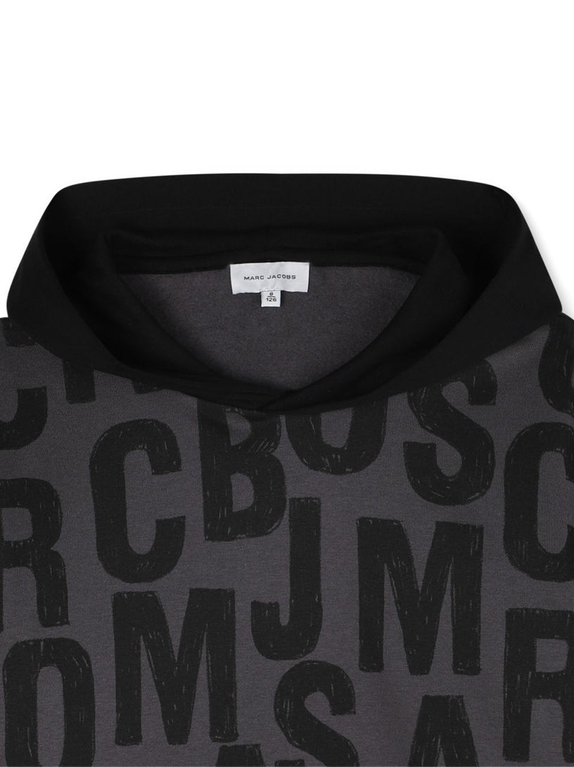 All-over logo-print hoodie