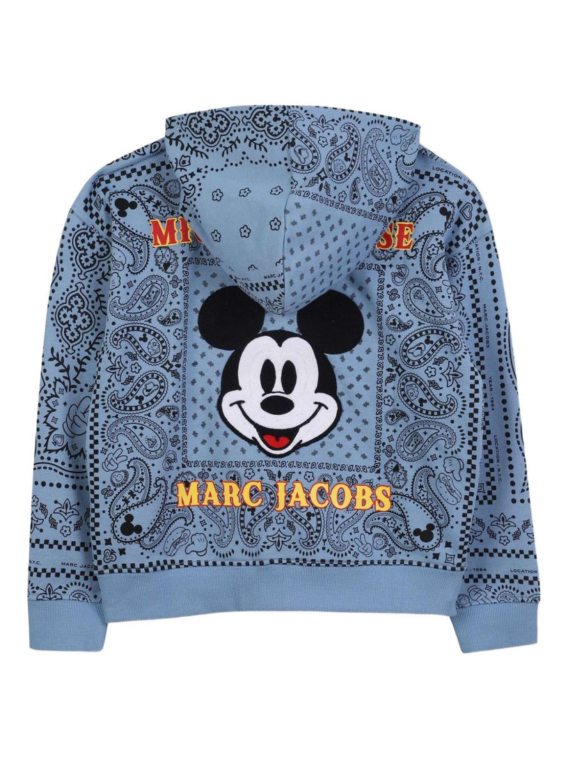 x Disney bandana-print zip-up hoodie