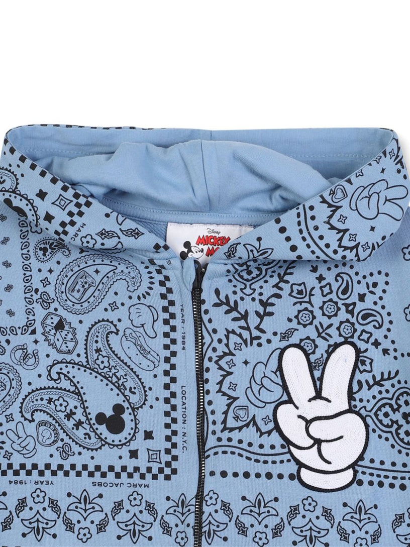 x Disney bandana-print zip-up hoodie