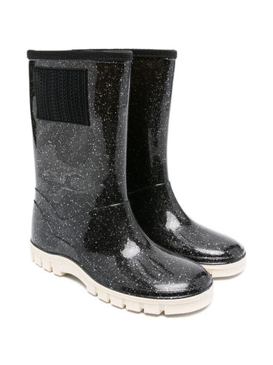 Glitter-detail rubber boots