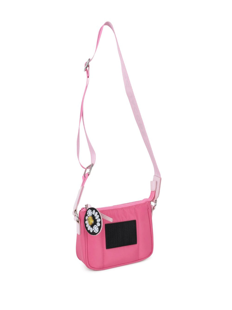 Logo-patch cross body bag